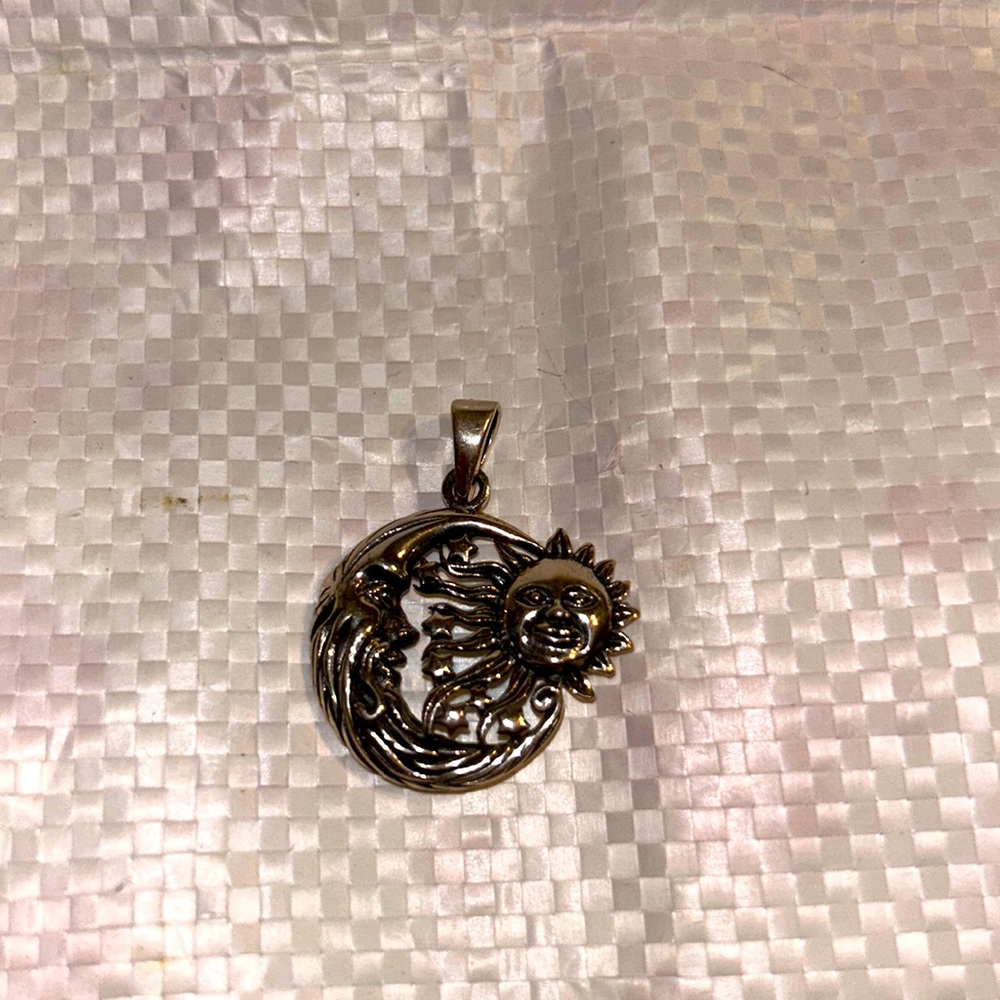Sterling silver sun&moon pendant